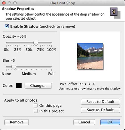 Shadow Properties